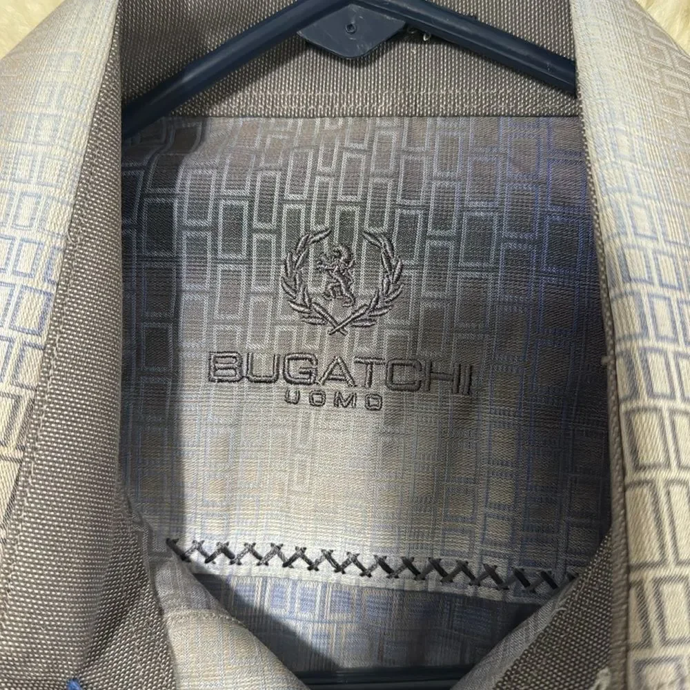 BUGATCHI UOMO DRESS SHIRT CLASSIC FIT SIZE M - Picture 5 of 9